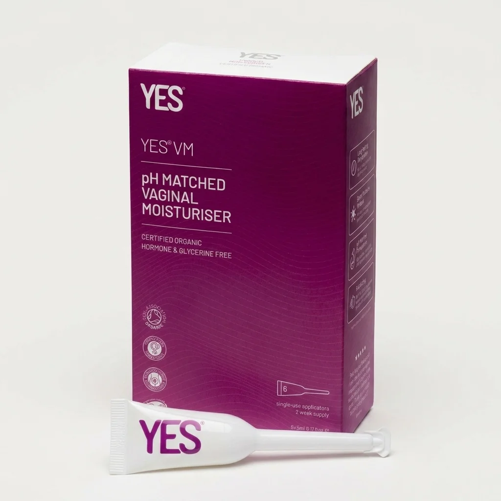 YES VM Vaginal Moisturiser | Water-Based | Long-Lasting & Fast Acting for Vaginal Dryness | Certified Organic | Natural Gel Moisturiser | pH Matched (6 x 5ml Applicators)