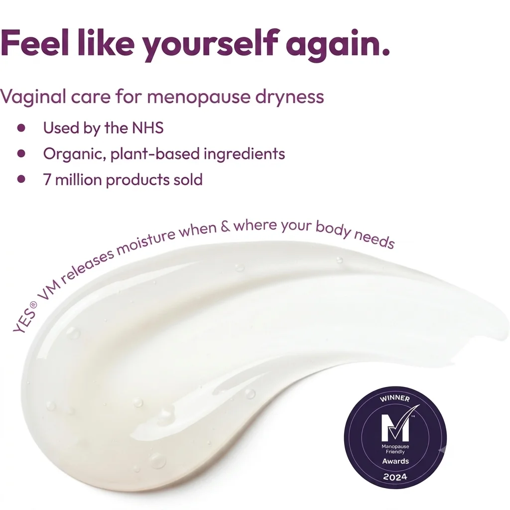 YES VM Vaginal Moisturiser | Water-Based | Long-Lasting & Fast Acting for Vaginal Dryness | Certified Organic | Natural Gel Moisturiser | pH Matched (6 x 5ml Applicators)