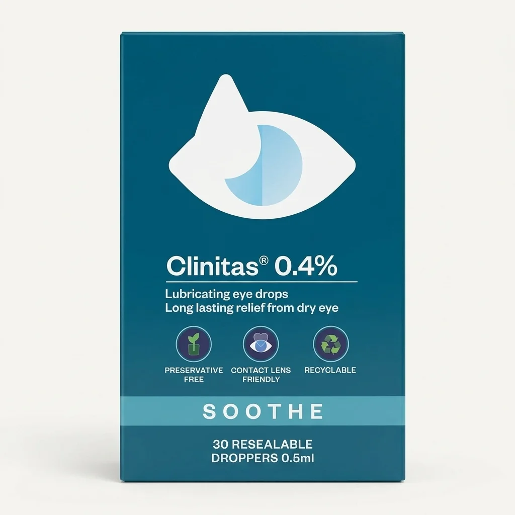 Clinitas Preservative Free Lubricant Eye Drops 30 x 0.5ml, White