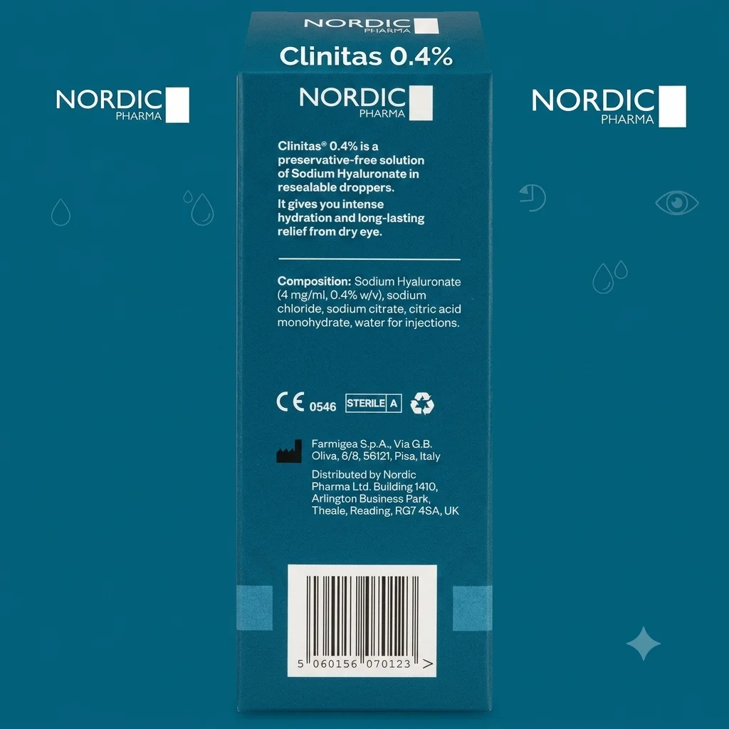 Clinitas Preservative Free Lubricant Eye Drops 30 x 0.5ml, White
